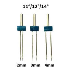 Agulha Dupla HZX1 2mm 3mm 4mm N°14 Para Máquina Costura Doméstica Singer Elgin