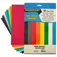 Papel Criativo 8 Cores 75gr A4 c/45 Folhas Masterprint