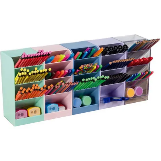 Organizador Diagonal Maxcril Color | Porta Canetas | Organizador de Mesa