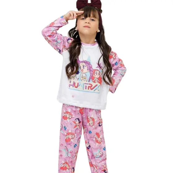 Pijama Manga Longa e Calça Infantil Guerreiras K-Pop - 153