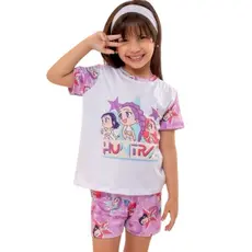 Pijama Blusa e Short Infantil Guerreiras K-Pop - 238