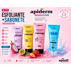 KIT ESFOLIANTE + SABONETE FACIAL APIDERM E SKIN COMFORT