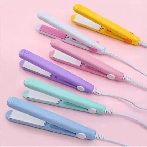 Mini Chapinha Prancha De Cabelo Pequena Portátil Chapinha Profissional Com Case Transporte Bivolt