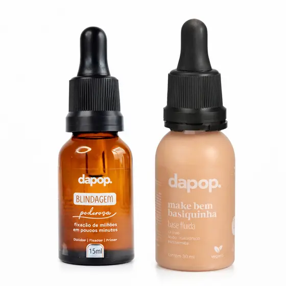 Kit Blindagem + Base Perfeita Dapop – Maquiagem Impecável e Duradoura