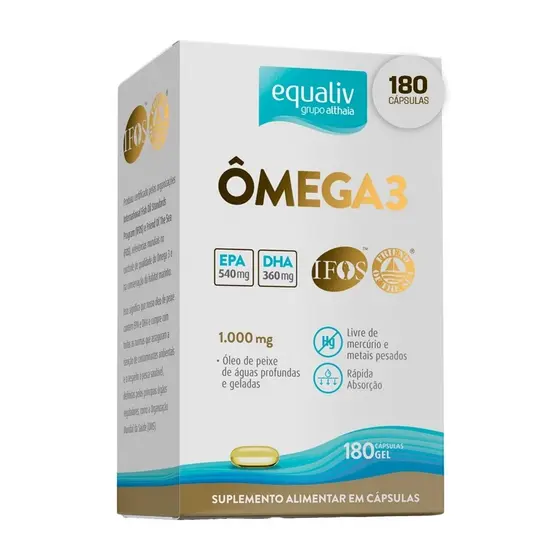 Suplemento Alimentar Ômega 3 180cps - Equaliv