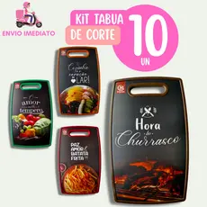 Kit 10 Tábuas de Corte Grande de Cozinha para Legumes Comida Carne Salada Para Churrasco Casa