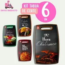 Kit 6 Tábuas de Corte Grande de Cozinha para Legumes Comida Carne Salada Para Churrasco Casa