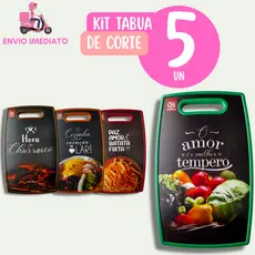 KIT 1-2-3-4 ou 5 Tábuas de Corte Grande de Cozinha para Legumes Comida Carne Salada Para Churrasco Cozinha