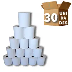 Bobina Térmica P/ Cupom Fiscal Não Fiscal Pdv 80x40 Branca 30un