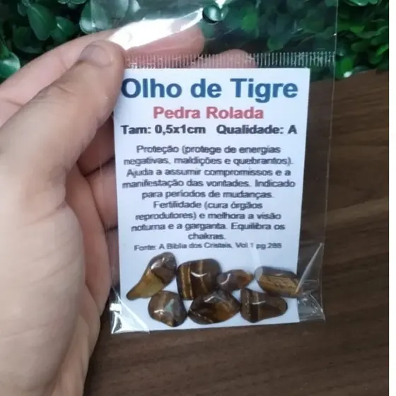 Olho De Tigre Pedra Rolada Cristal Natural