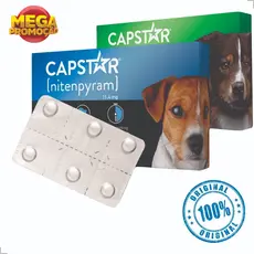 Capstar Remédio para Pulgas e Carrapatos Remédio para Carrapatos Cachorro e Gato 6 Comprimidos