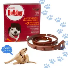 Coleira Bulldog Antipulgas e Carrapatos para Cães 64cm 25g Até 7 Meses de Duração