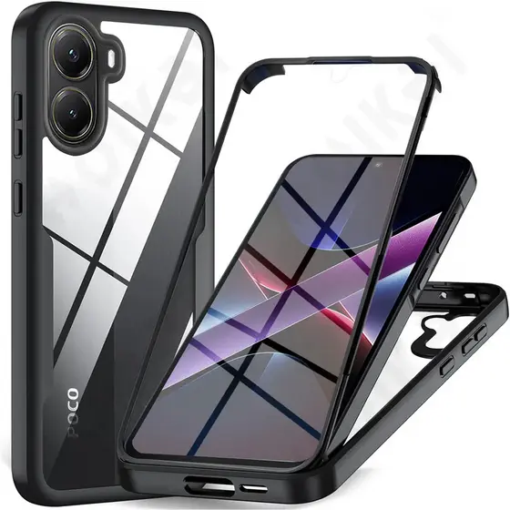 Capa Para Xiaomi Poco X7 X7 Pro X6 X5 M7 M6 C71 C75 F7 Ultra F7 F6 F5 360 Proteção De Tela De Silicone Completa À Prova