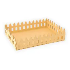 Bandeja Cerquinha Fazendinha MDF Cru – Suporte de Doces para Festa Temática e Centro de Mesa