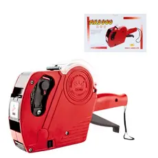 Etiquetadora Manual De Preços 8 Dígitos - COR: VERMELHO - PRICE LABELLER -1 rolo d Etiqueta e tinta já instalada+1 refil