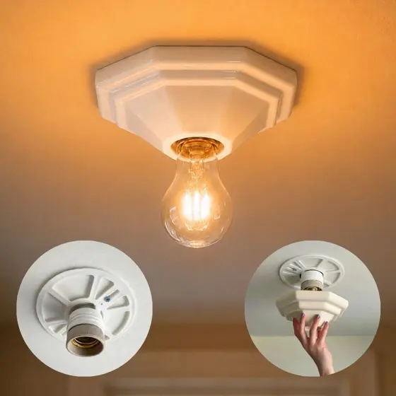 Plafon Rosqueável Decore Instala Fácil 100w E-27