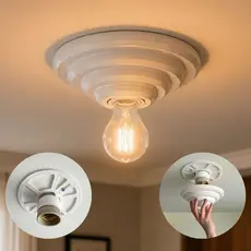 Plafon Rosqueável Pirâmide Redondo 100w E-27