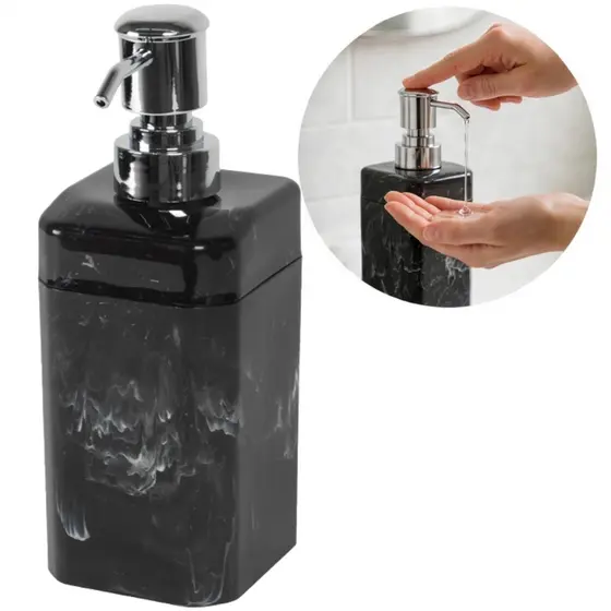 Saboneteira Dispenser para Sabonete Shampoo Prático com Fixação Adesiva de Parede e Válvula Dosadora Prático