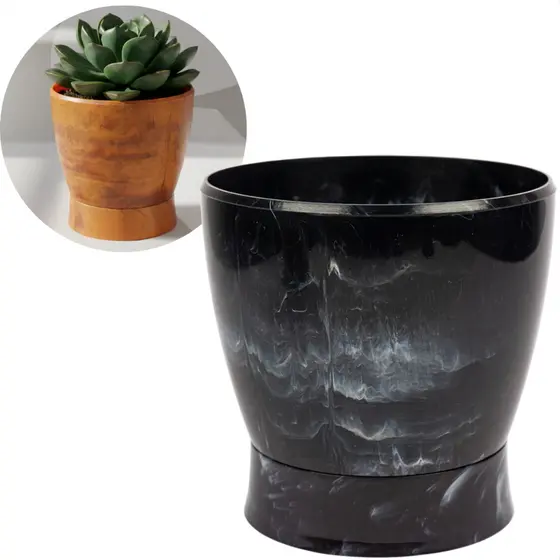 Vaso para Suculenta Flores Pequeno Anti Dengue Prato Rosqueado Cacto