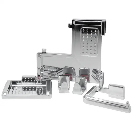 Kit de Acessórios para Banheiro de Canto com 5 peças Instala Fácil