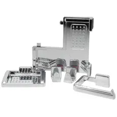 Kit de Acessórios para Banheiro de Canto com 5 peças Instala Fácil