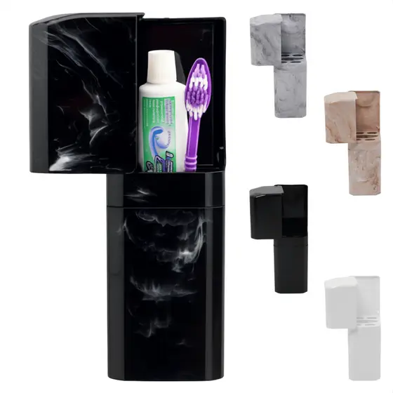 Porta Escovas e Creme Dental com Encaixe Adesivo