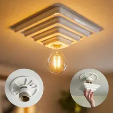 Plafon Rosqueável Pirâmide Quadrado 100w E-27