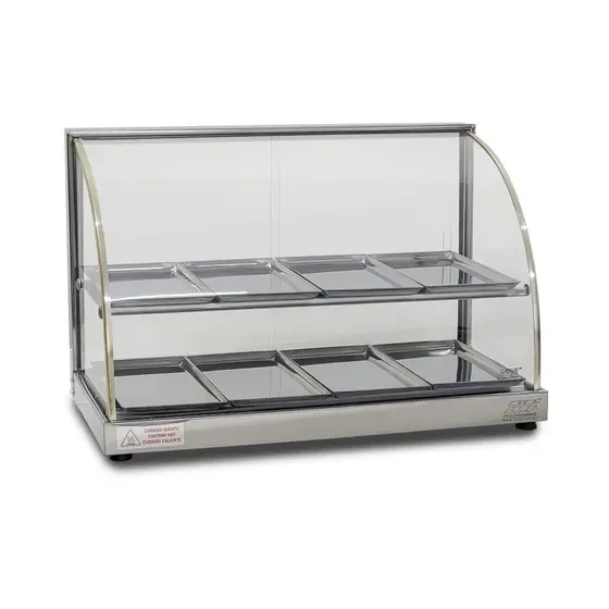 Estufa Vitrine Curva Dupla para Salgado 8 Bandejas W8BD Titã