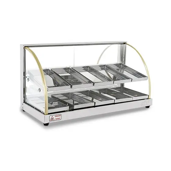 Estufa Vitrine Curva Dupla para Salgados 10 Bandejas W10BD Tita