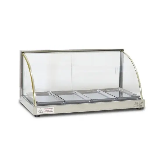 Estufa Vitrine Curva para Salgado 4 Bandejas W4B Titã