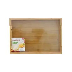 Bandeja Bambu com Alça 35x25 cm