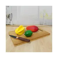 Tabua Corte Bambu 32x22cm Churrasco Carnes Legumes