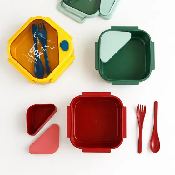 Kit Marmita Com Garrafa E Talheres Completo Luwave
