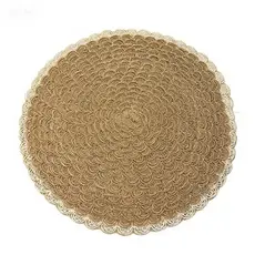 6 ou 12 Peças Jogo Americano Kit Trançado Redondo para Mesa de Jantar Sousplat Decorativo