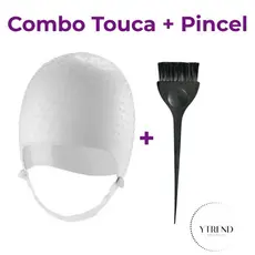 Touca e Pincel para Luzes Mechas Reflexos Morena Iluminada Loiras Modelo Alinhada com 1000 Pré Furos