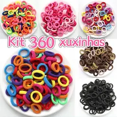 Kit 360 Xuxinhas colorido Infantil e Adulto Rabicó Para Penteados