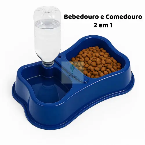 Comedouro Cachorro e Bebedouro Automático 2 em 1 Antiformiga - Comedouro Duplo  Para Cachorro e Gato