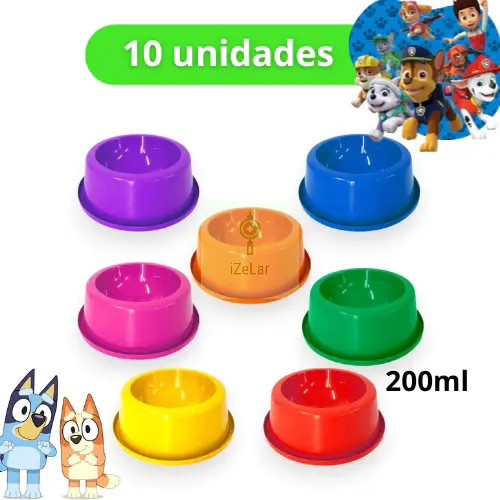 10un Centro de Mesa Decoração Patrulha Canina 200ml Colorido Lembrancinha Aniversário Festa Infantil