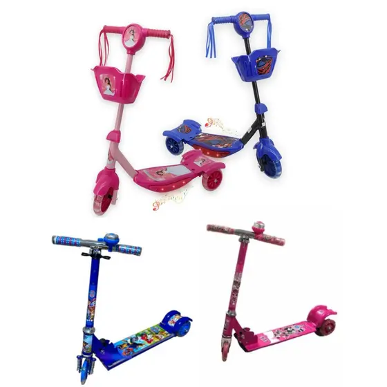 Patinete Infantil Metal Lol Surprise 3 Rodas Led, Freio, Altura Ajustável - Até 50kg Menino Menina (35Kg no Musical)