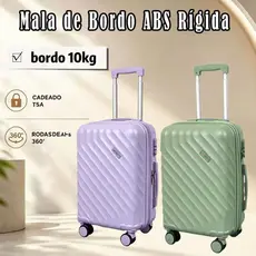 Mala De Bordo Viagem 10kg Padrão ANAC Fibra Rígida Rodas 360 Removíveis Avião Com Cadeado