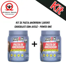 Kit 2x Pasta de Amendoim 1,005 Kg Chocolate c/ Avelã - Power One