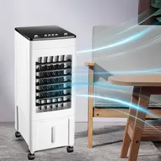 Climatizador Portátil Evaporativo – 3 Velocidades Ventilador Torre Duplo com Umidificador 9L