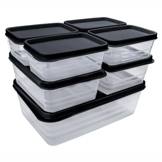 Kit com 7 Potes Herméticos Fresh (250ml-500ml-1,4l) - Alves Plastic