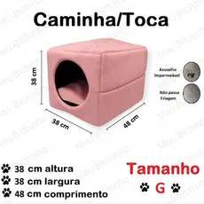 Caminha de cachorro toca lglu 3 em 1 para cães e gatos tamanho P,M,G,Extra G colchão removível linha Premium