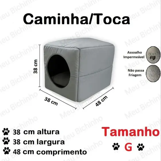 Casinha cama toca lglu 3 em 1 para cães e gatos tamanho P,M,G,ExtraG fundo impermeável colchão removível linha Premium