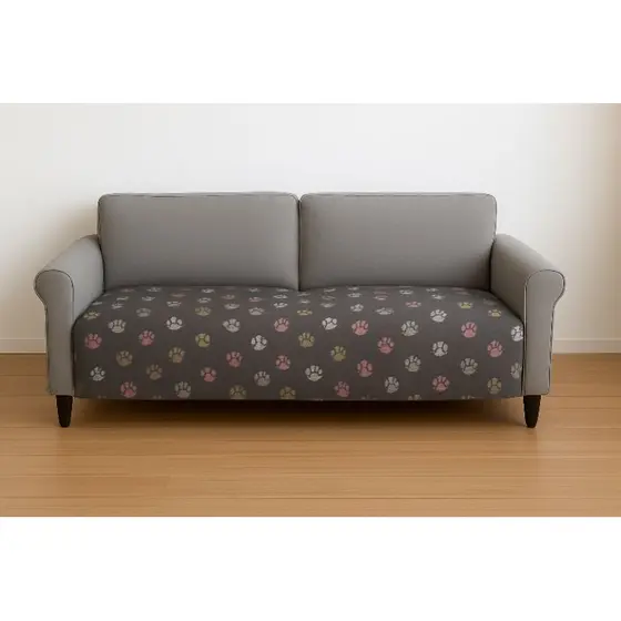 Manta Protetora para cama, sofá e bancos de carro Cinza Patas impermeável 2,70x136