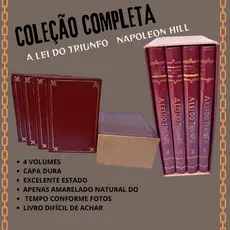 Coleção A Lei Triunfo Napoleon Hill | 4 V Capa Dura | 5ª Edição 1980 | Usado Conservado | Sem Manchas