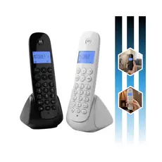 Telefone Sem Fio Com Id De Chamada Moto700 Cor Preto ou Branco Motorola