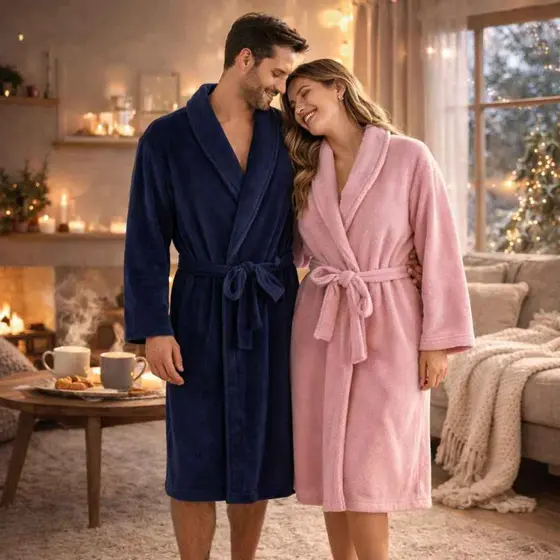 Kit 2 Roupões Plush M ou G Unissex Adulto Inverno Quentinho Promoção