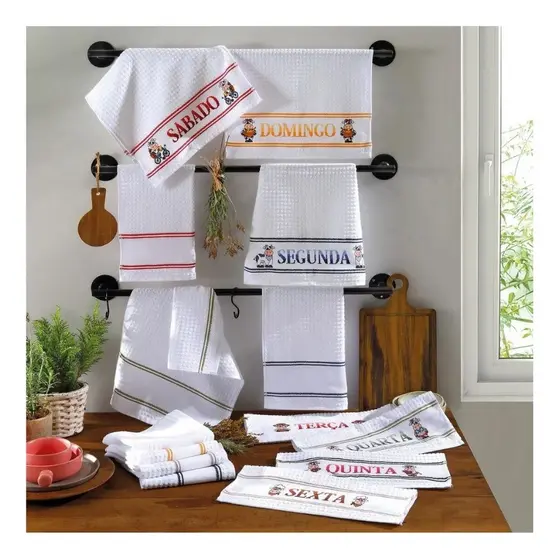 Pano Prato Atoalhado Felpudo Atacado Gourmet Kit 03 Peças